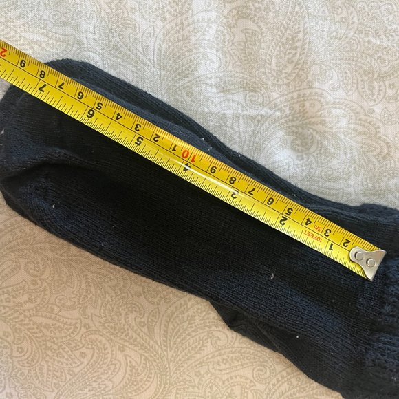 Women's Heavy Black Slouch Socks 80s 90s - Picture 3 of 3